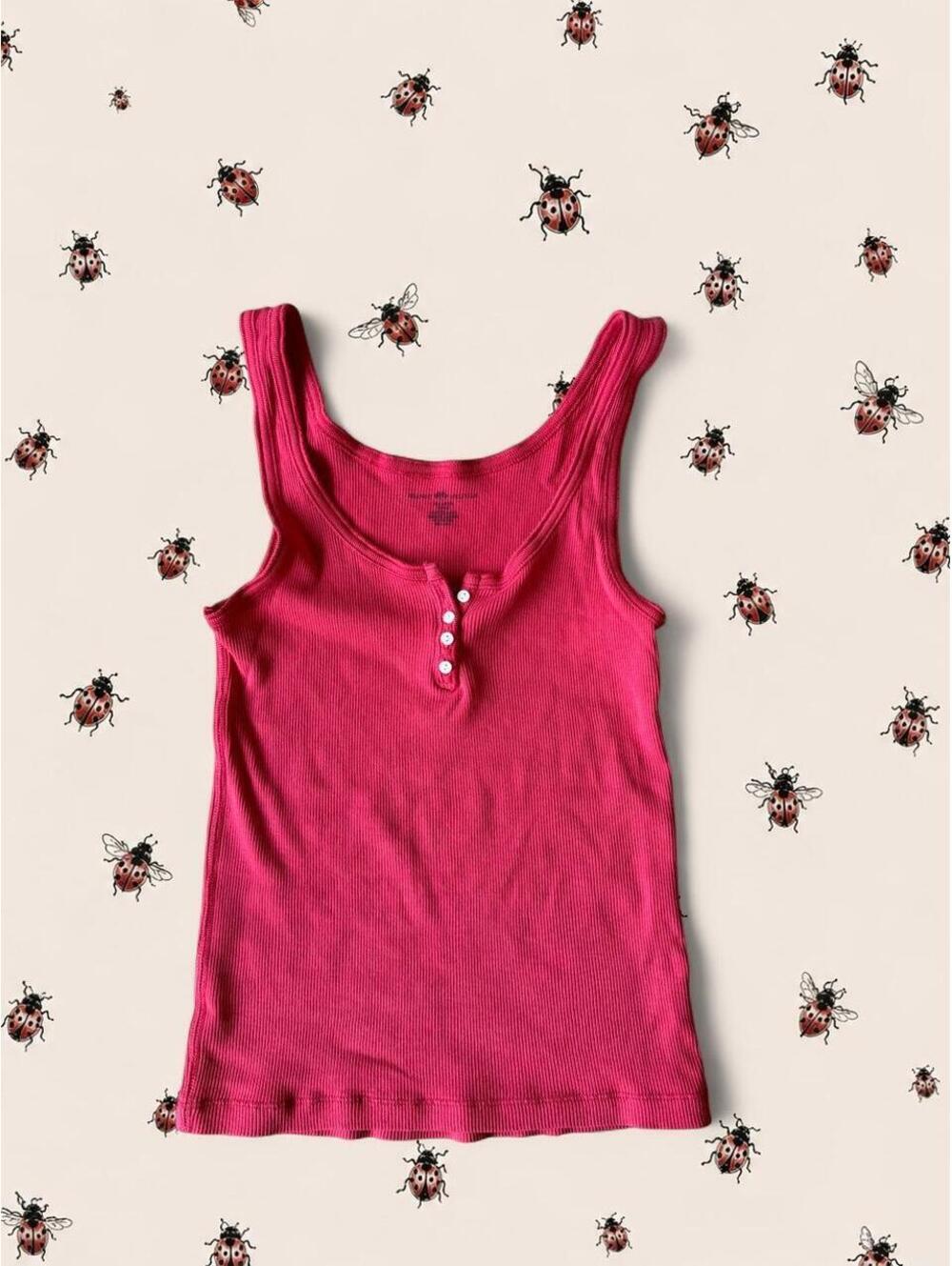 Brandy Melville red dalis tank